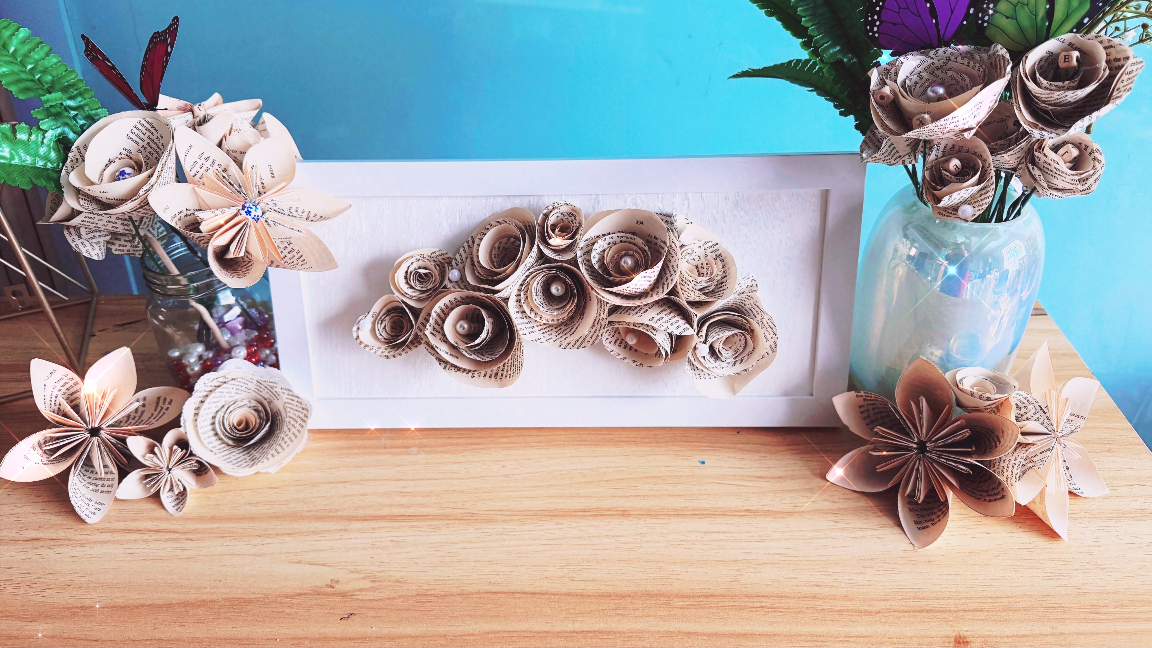 Stemless Book Flowers (Bulk/Wholesale)