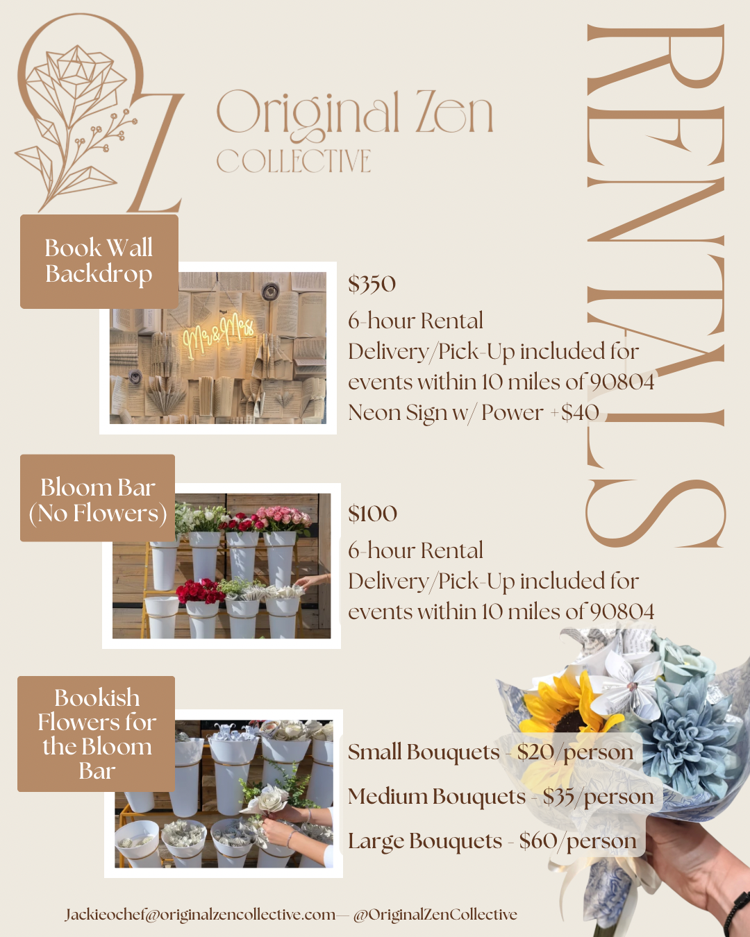 Bookish Bloom Bar - Rental (Retainer)