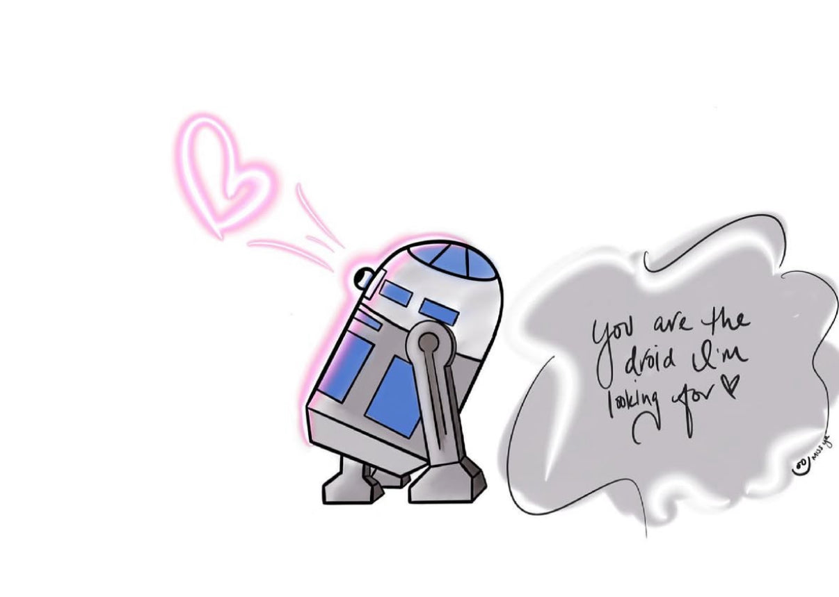 Star Wars Style Card - “You are the Droid I am Looking For” - Blank Inside