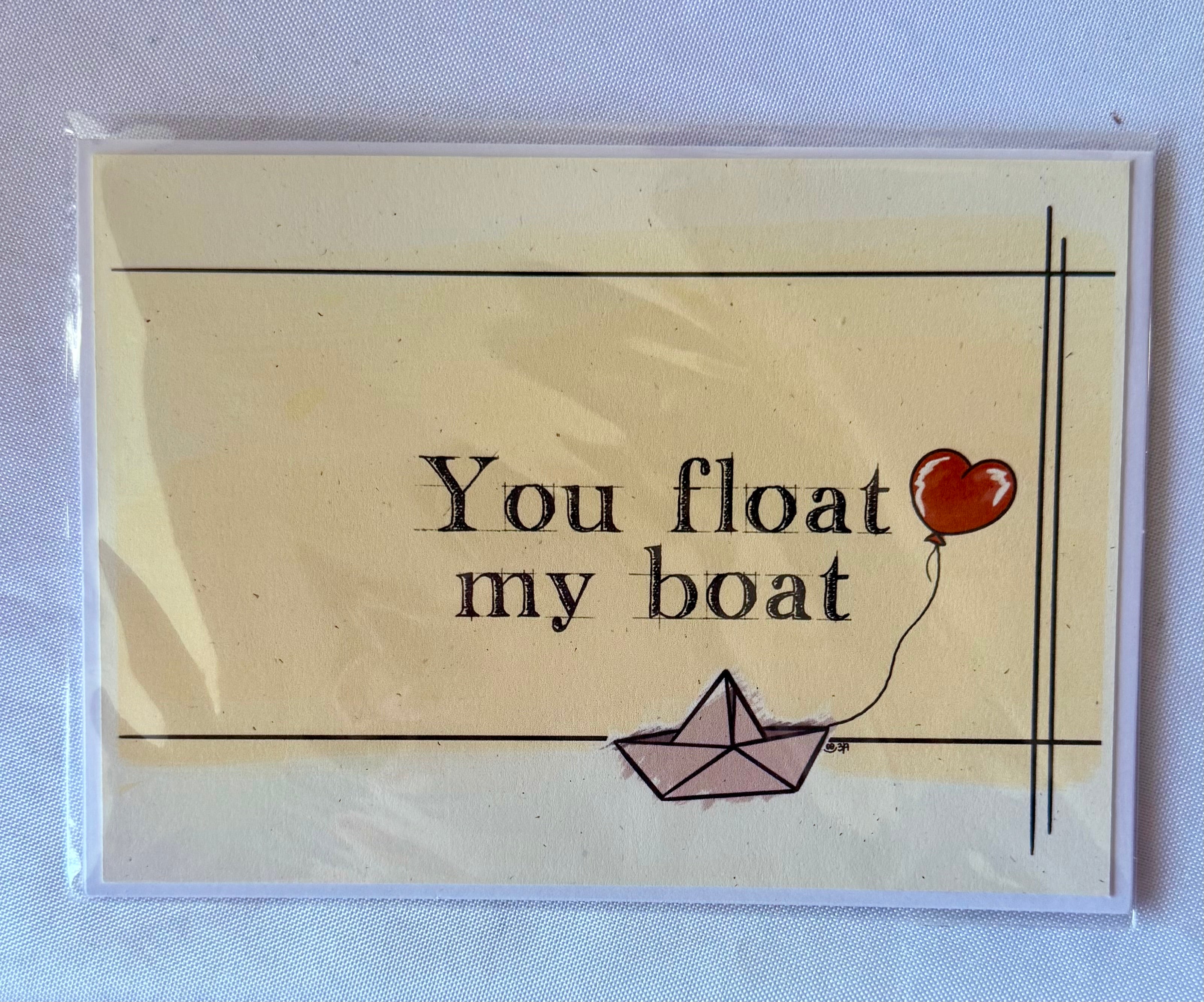 IT / Horror Punny Greeting Card - “You Float My Boat” - Blank Inside
