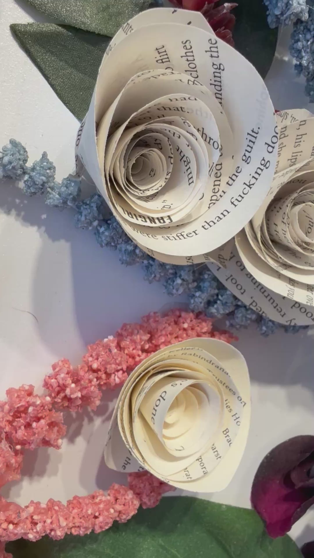 Framed Book Bouquet Arrangement