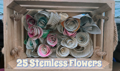 Stemless Book Flowers (Bulk/Wholesale)
