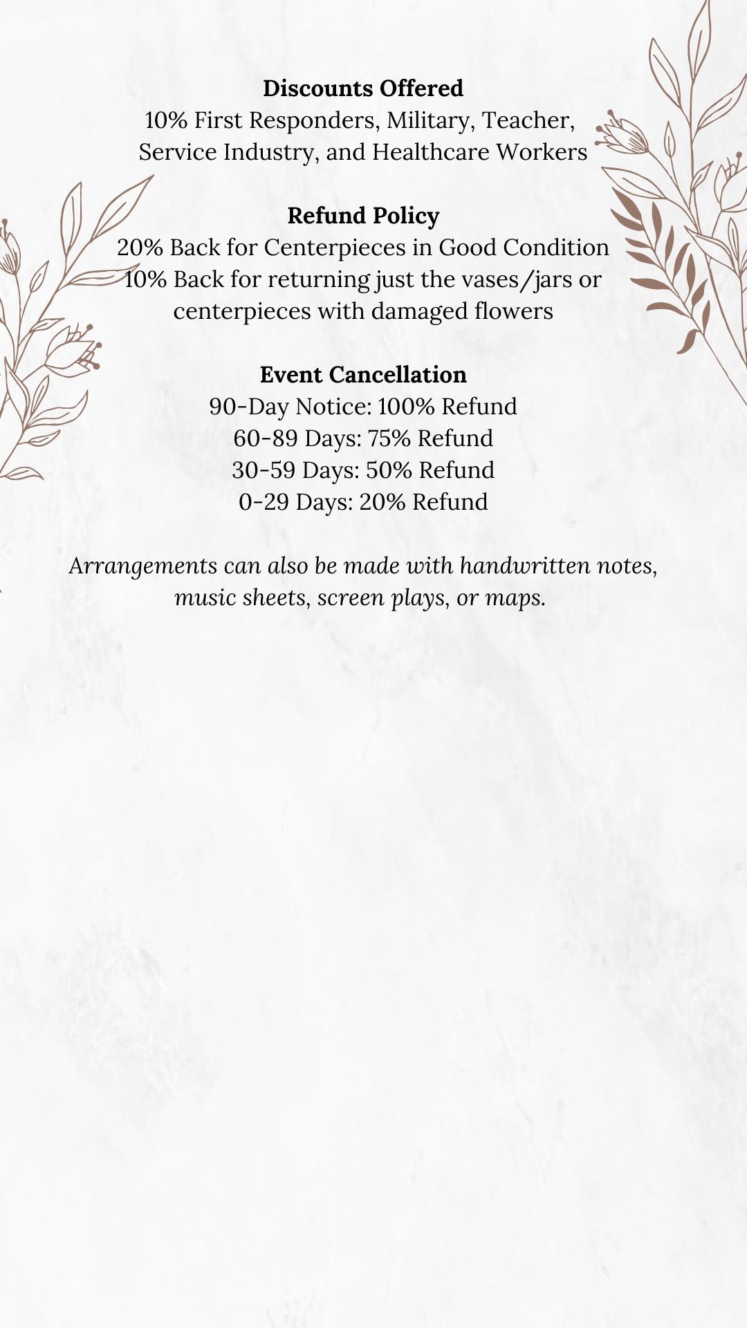 BOOKING - Wedding / Event Florals
