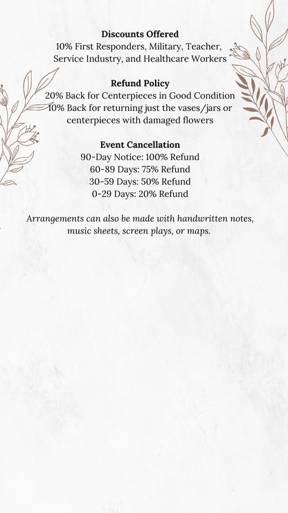 BOOKING - Wedding / Event Florals