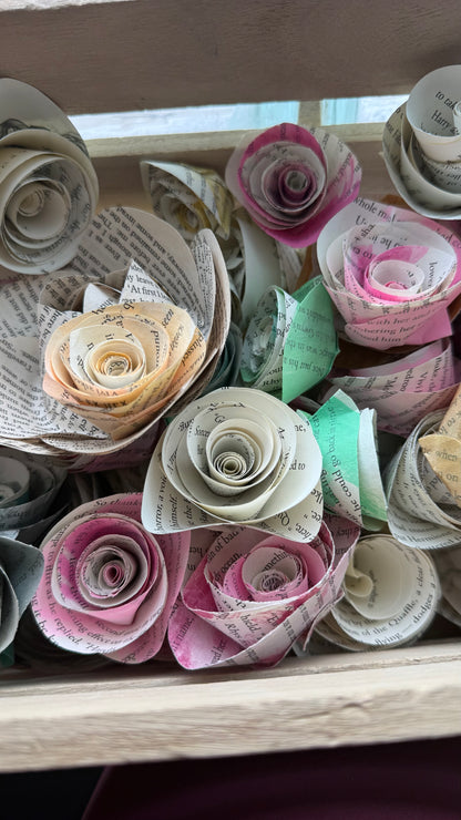 Stemless Book Flowers (Bulk/Wholesale)