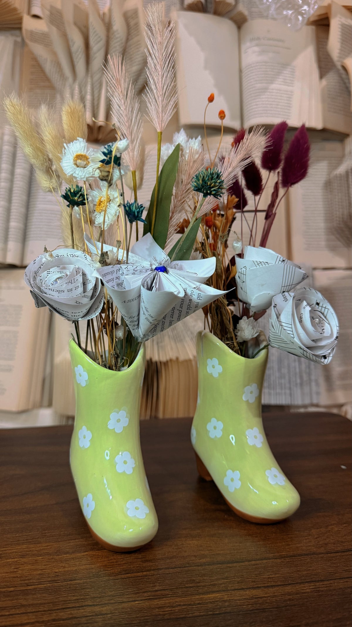 Boots and Books Bouquets