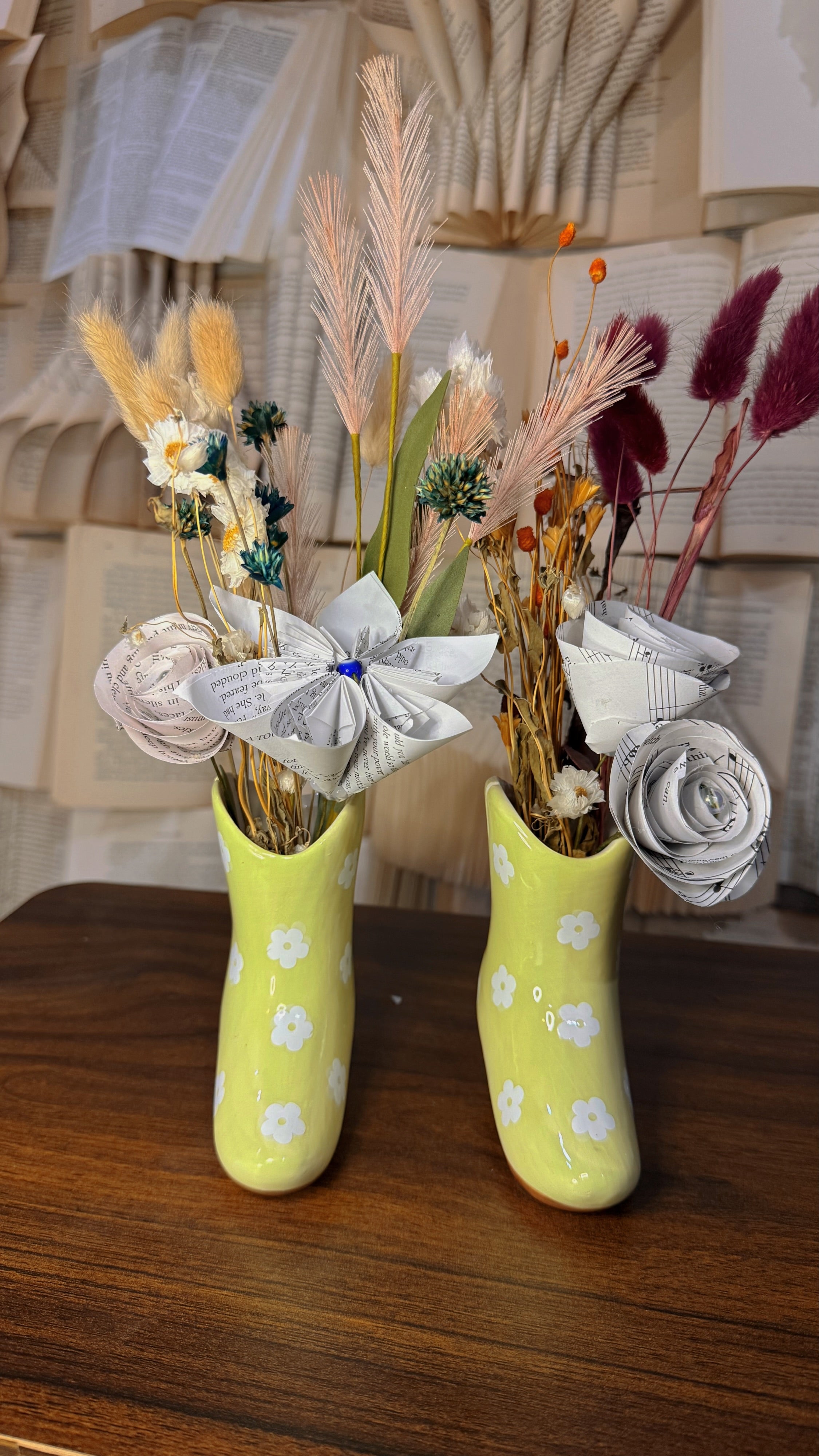 Boots and Books Bouquets