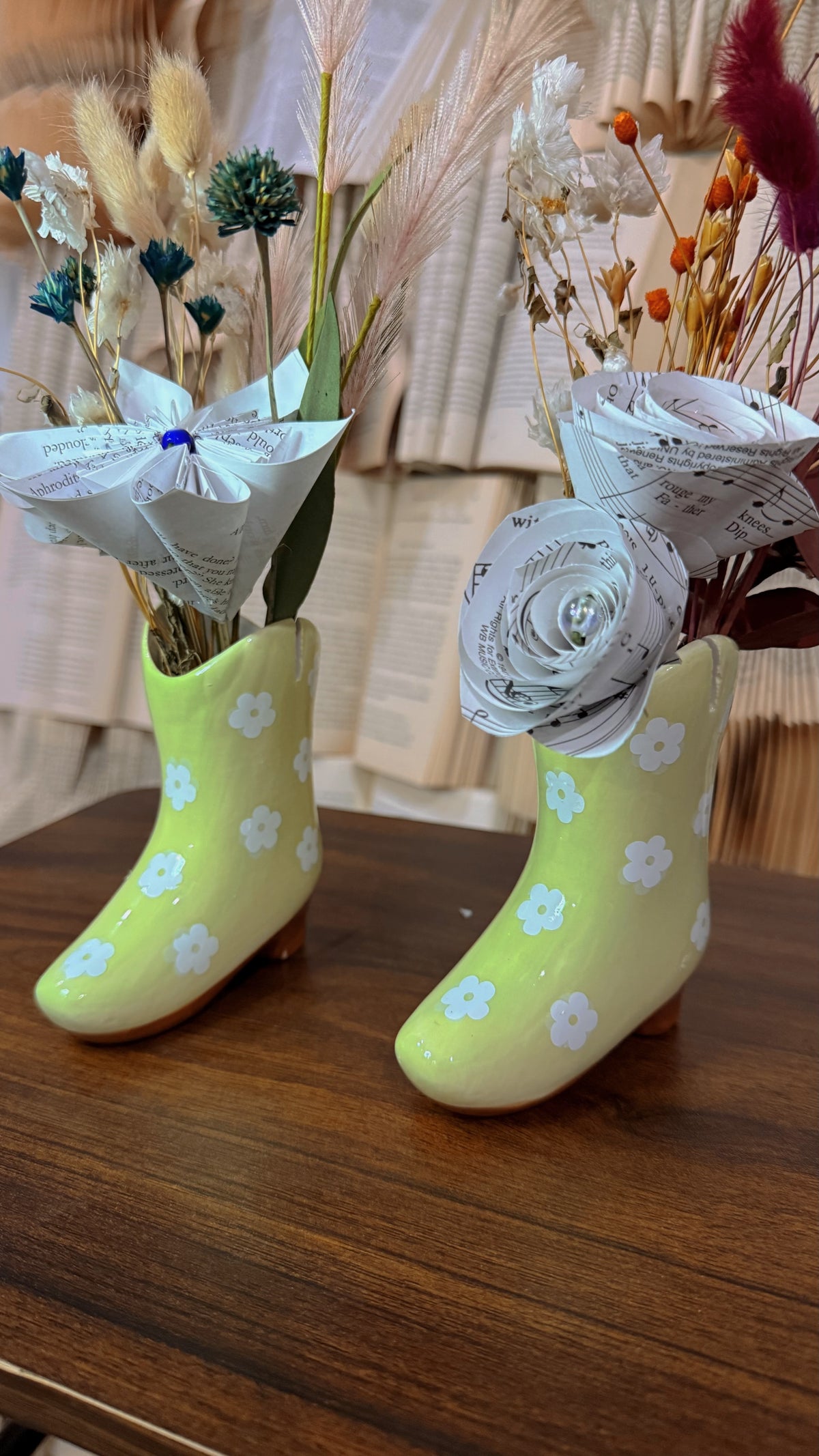 Boots and Books Bouquets