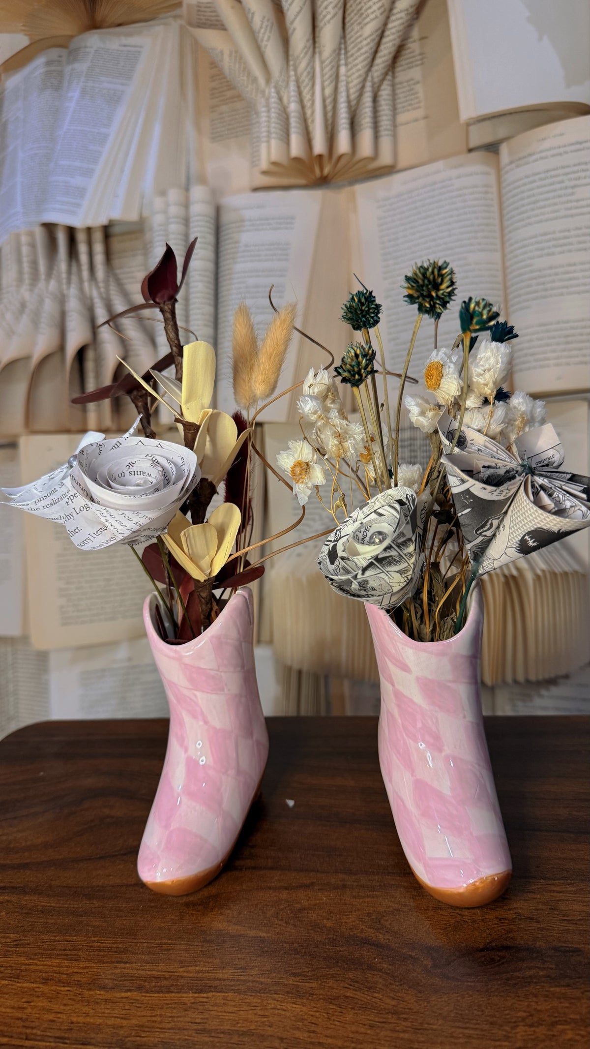 Boots and Books Bouquets