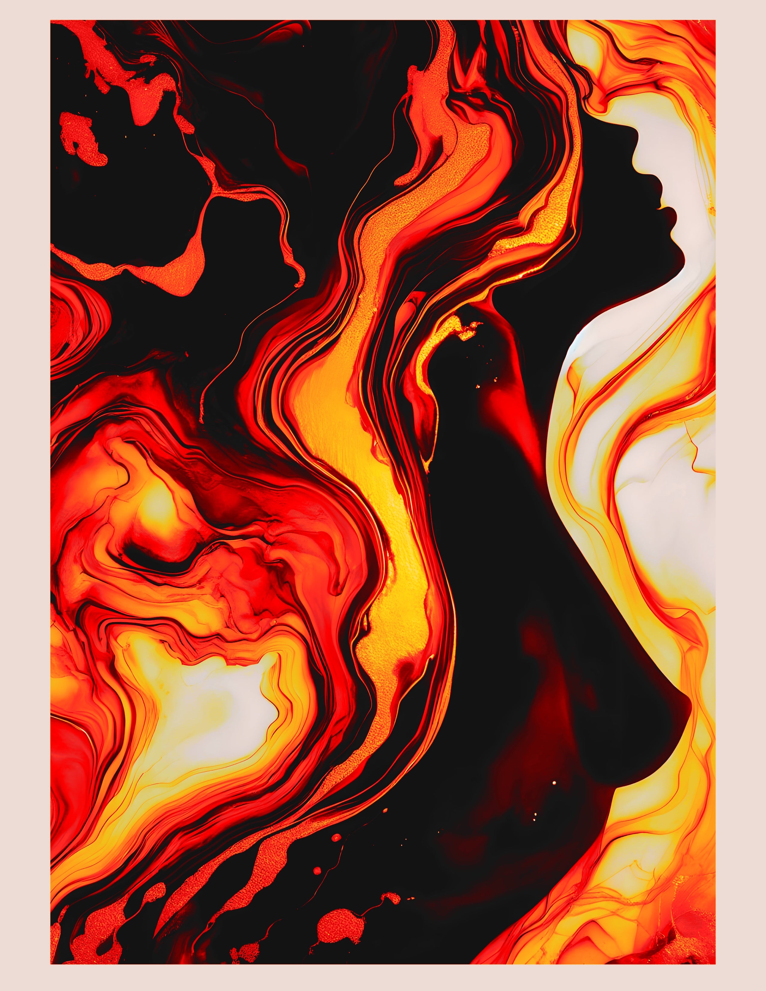 Fire & Desire: A Goddess (Original Print)