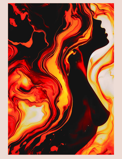Fire & Desire: A Goddess (Original Print)