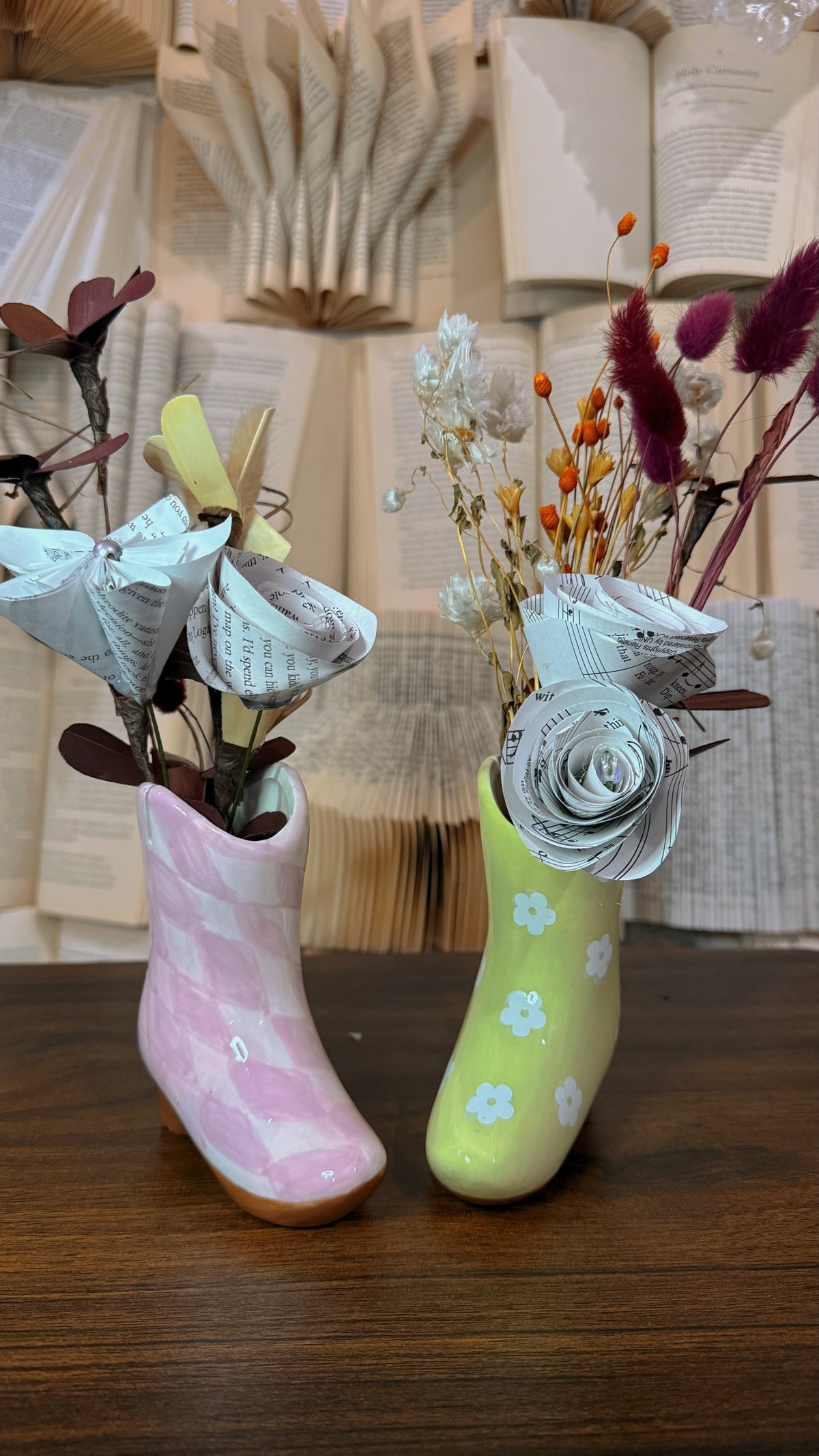 Boots and Books Bouquets