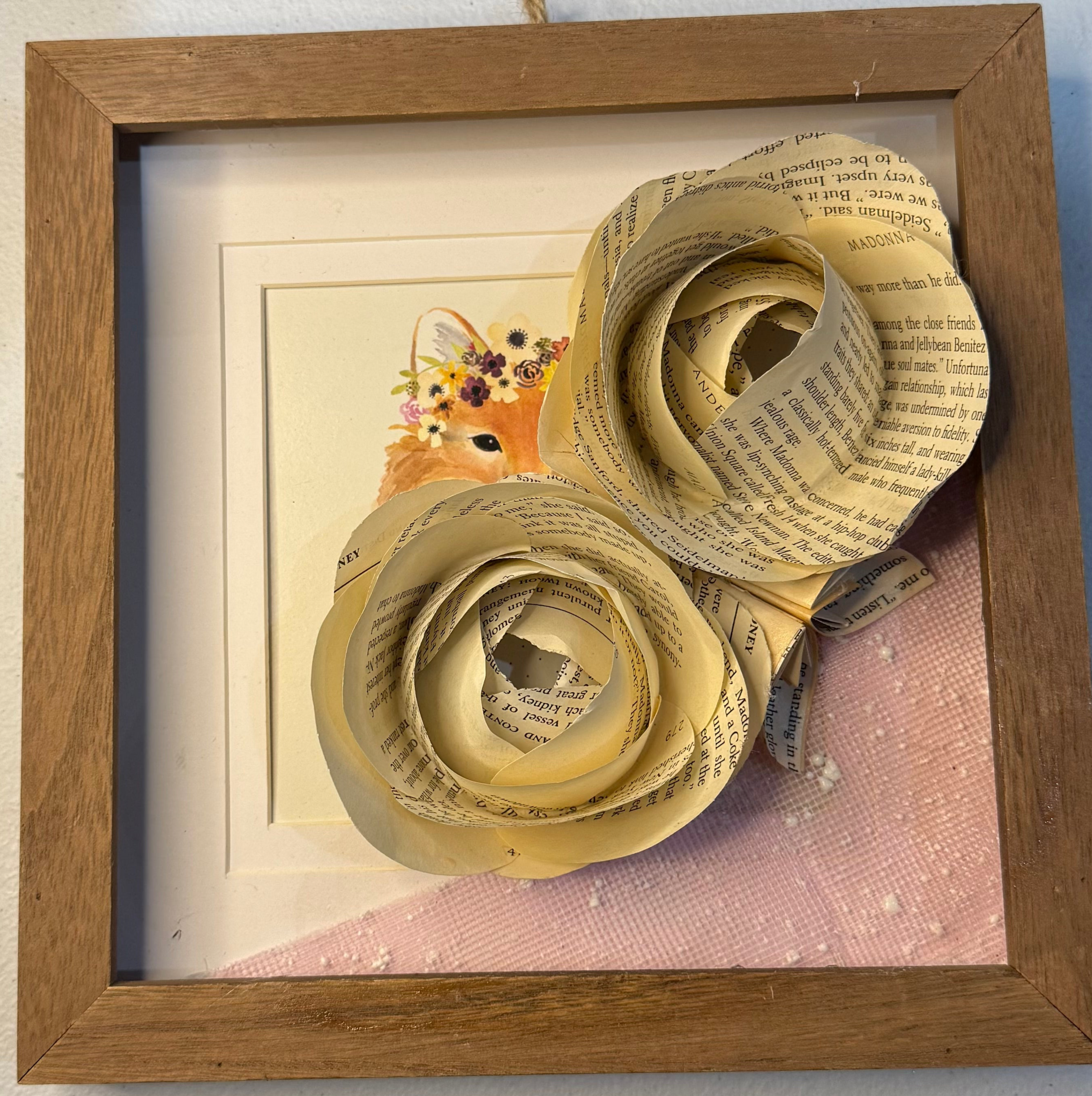 Framed Book Bouquet Arrangement