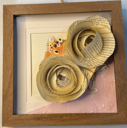 Framed Book Bouquet Arrangement