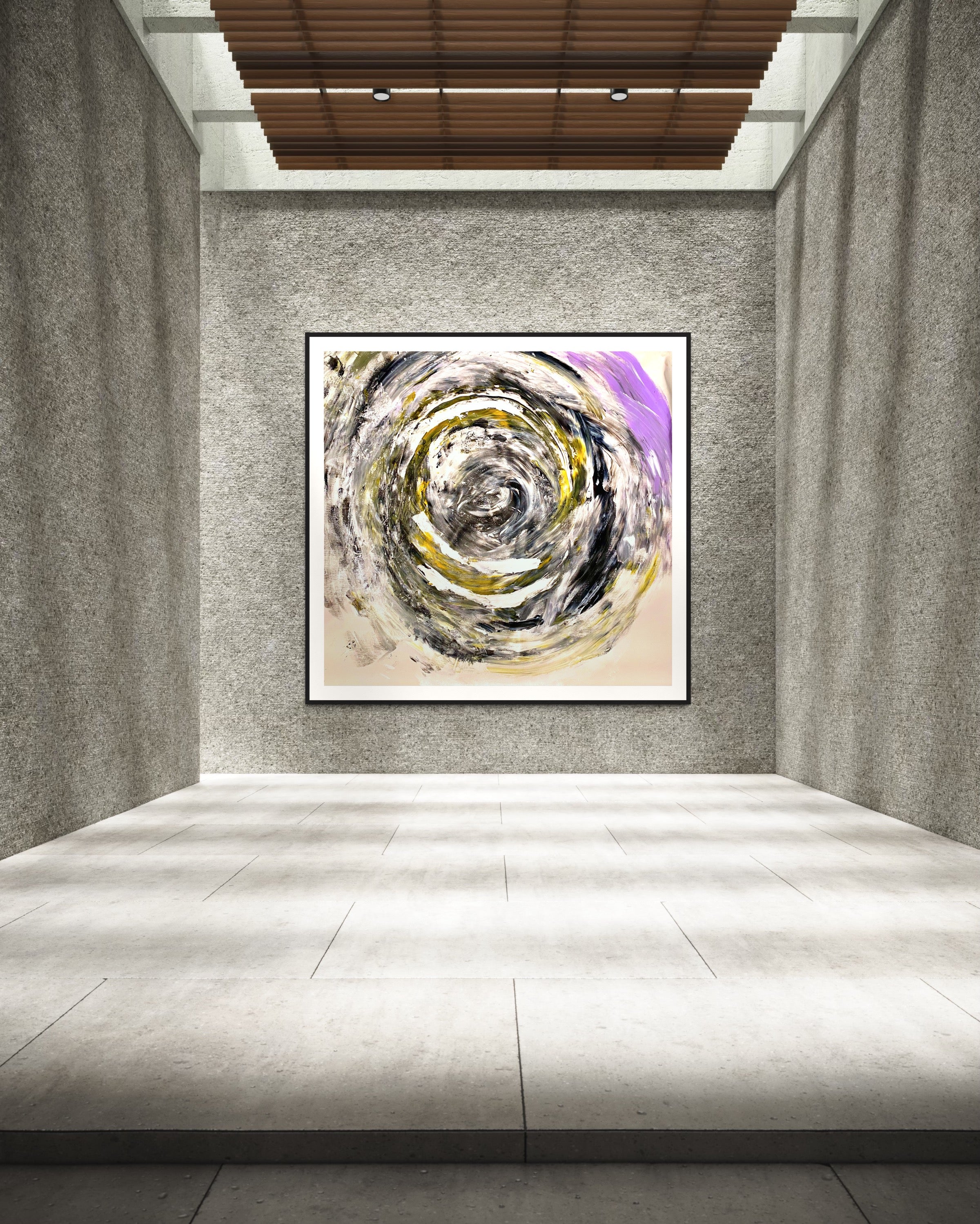 Zen Rose - Abstract Original Painting Framed
