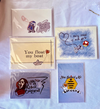 IT / Horror Punny Greeting Card - “You Float My Boat” - Blank Inside