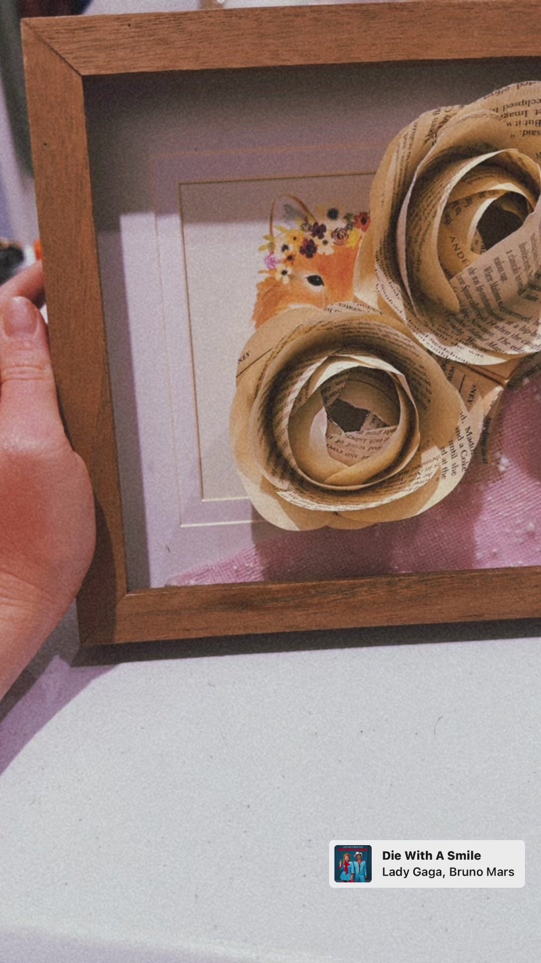Load video: Framed Book Bouquet Arrangement