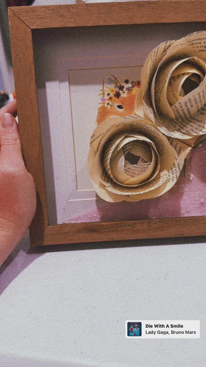 Framed Book Bouquet Arrangement