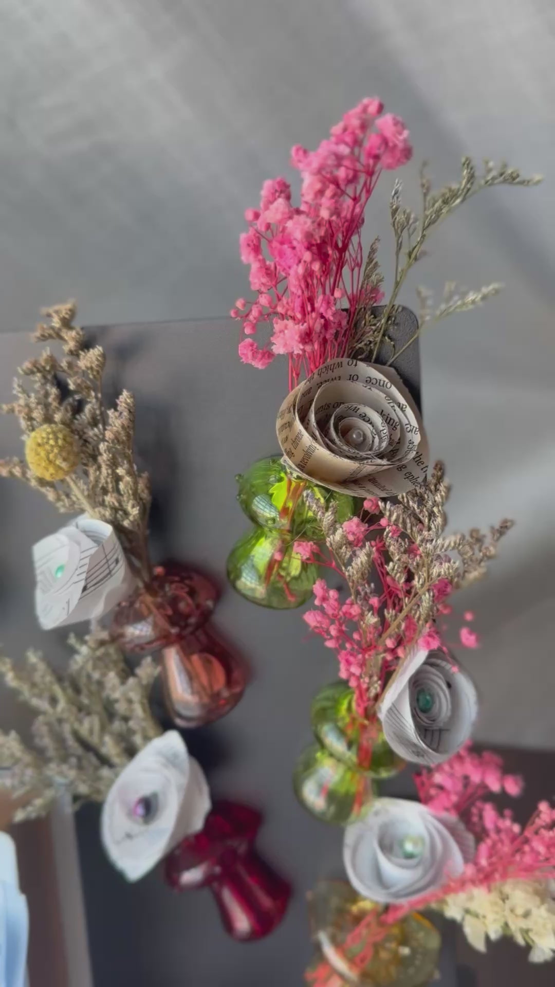 Mushroom Magnets + Book Bouquets